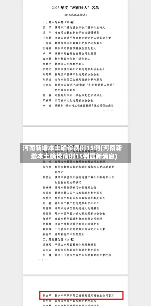 河南新增本土确诊病例15例(河南新增本土确诊病例15例最新消息)-第3张图片