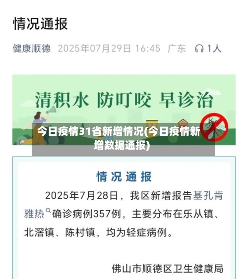 今日疫情31省新增情况(今日疫情新增数据通报)