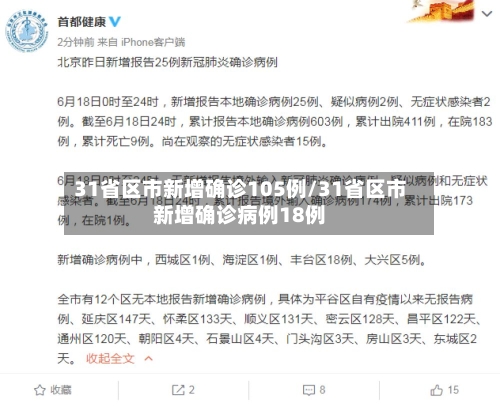 31省区市新增确诊105例/31省区市新增确诊病例18例-第2张图片