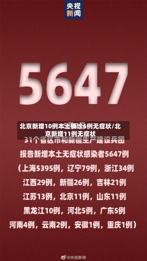 北京新增10例本土确诊6例无症状/北京新增11例无症状