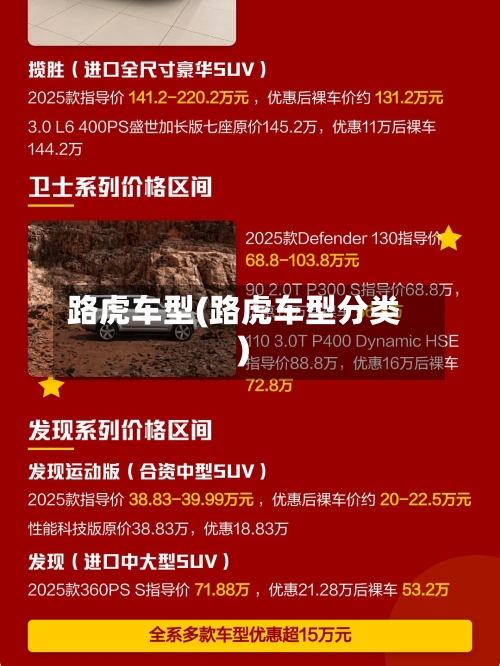 路虎车型(路虎车型分类)-第3张图片
