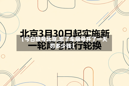 【今日限号北京,忘了车限号开了一天罚多少钱】-第2张图片
