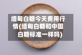 缅甸白糖今天费用行情(缅甸白糖和中国白糖标准一样吗)-第2张图片