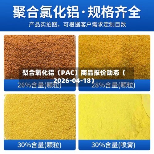 聚合氧化铝（PAC）商品报价动态（2026-04-18）