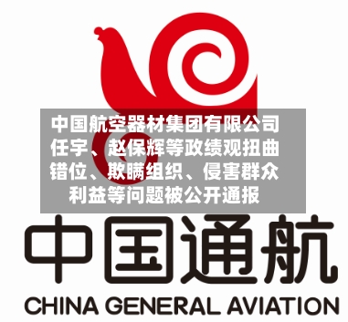 中国航空器材集团有限公司任宇、赵保辉等政绩观扭曲错位	、欺瞒组织、侵害群众利益等问题被公开通报-第2张图片