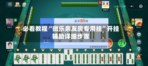 必看教程“微乐亲友房专用挂”开挂辅助详细步骤