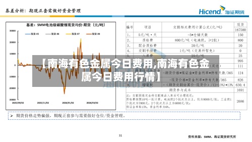 【南海有色金属今日费用,南海有色金属今日费用行情】