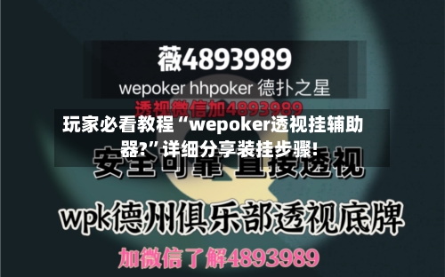 玩家必看教程“wepoker透视挂辅助器?	”详细分享装挂步骤!-第3张图片