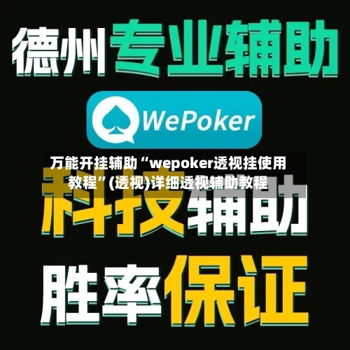 万能开挂辅助“wepoker透视挂使用教程”(透视)详细透视辅助教程-第2张图片