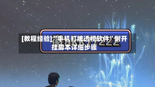 [教程经验]“手机打牌透视软件”附开挂脚本详细步骤-第2张图片