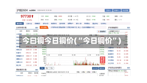 今曰铜今日铜价(“今日铜价	”)-第3张图片