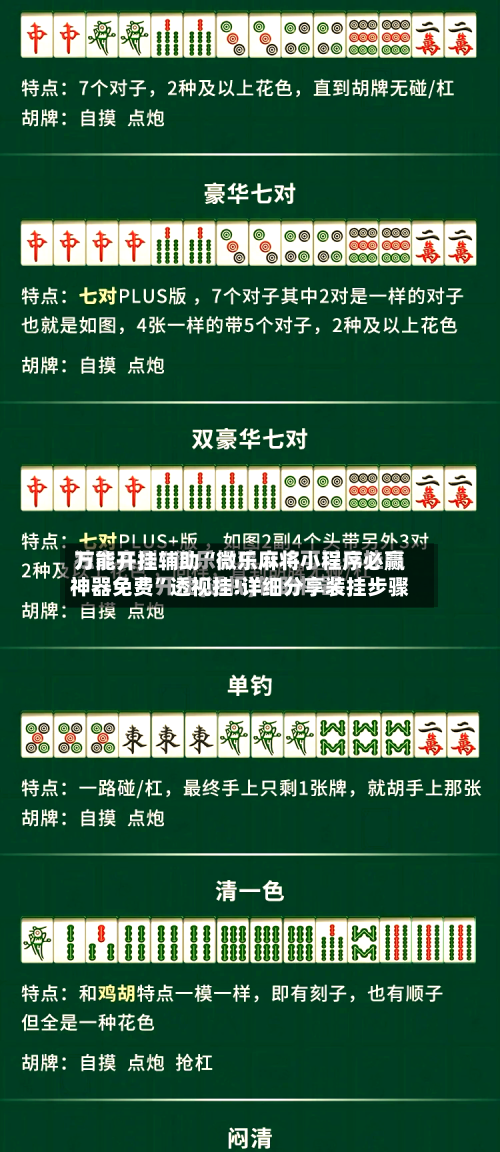 万能开挂辅助“微乐麻将小程序必赢神器免费”透视挂!详细分享装挂步骤