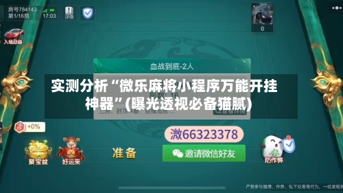 实测分析“微乐麻将小程序万能开挂神器”(曝光透视必备猫腻)-第3张图片