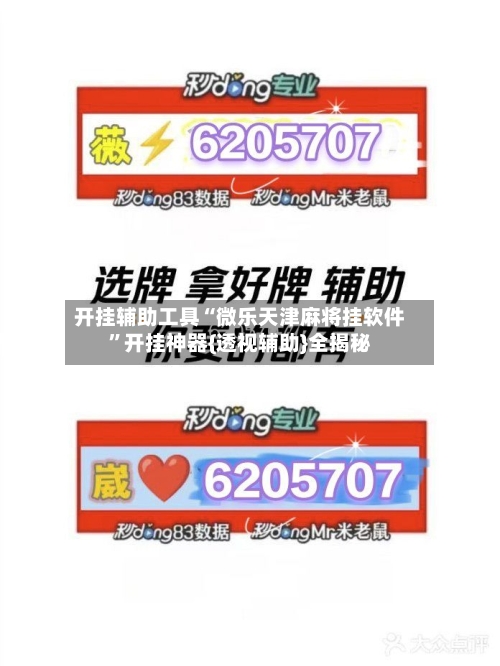 开挂辅助工具“微乐天津麻将挂软件”开挂神器{透视辅助}全揭秘