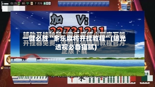 一键必胜“多乐麻将开挂教程”(曝光透视必备猫腻)-第2张图片