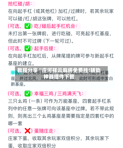 教程分享“庄河祥云麻将免费挂!辅助神器插件下载