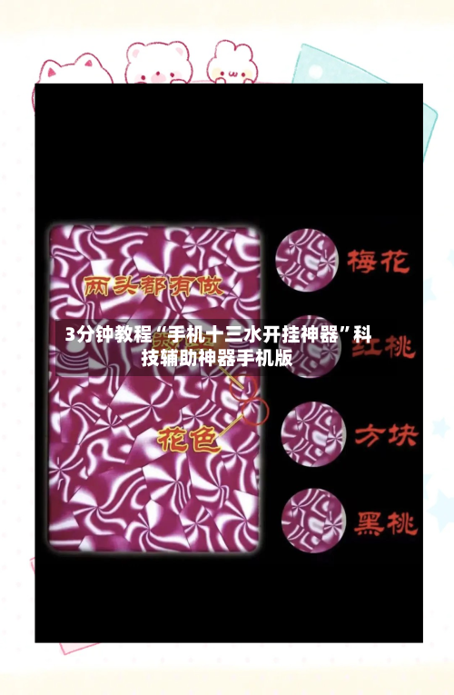 3分钟教程“手机十三水开挂神器”科技辅助神器手机版-第2张图片