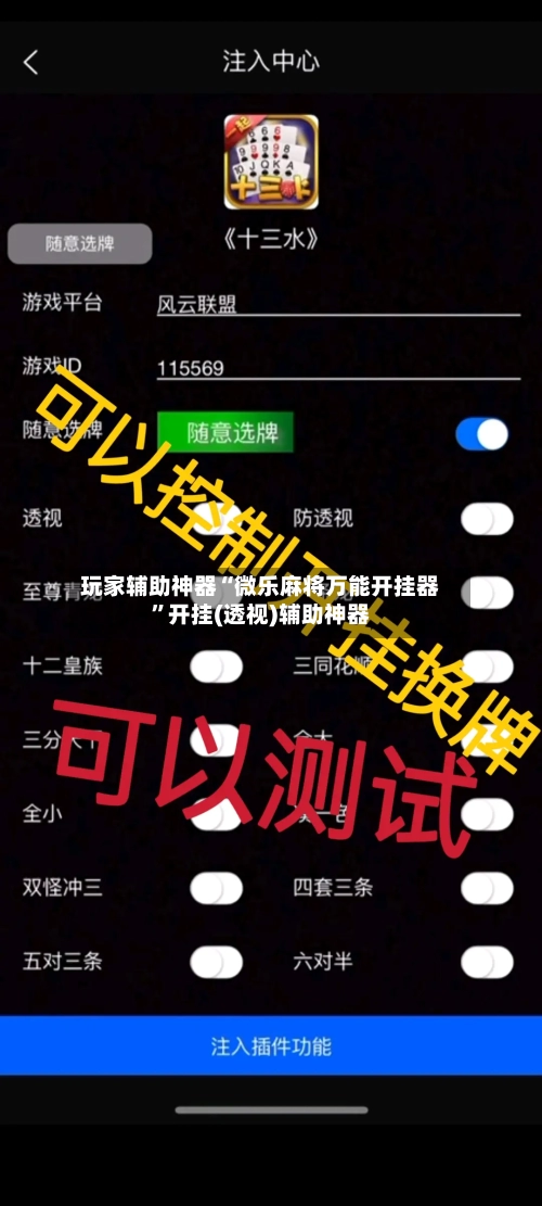 玩家辅助神器“微乐麻将万能开挂器”开挂(透视)辅助神器