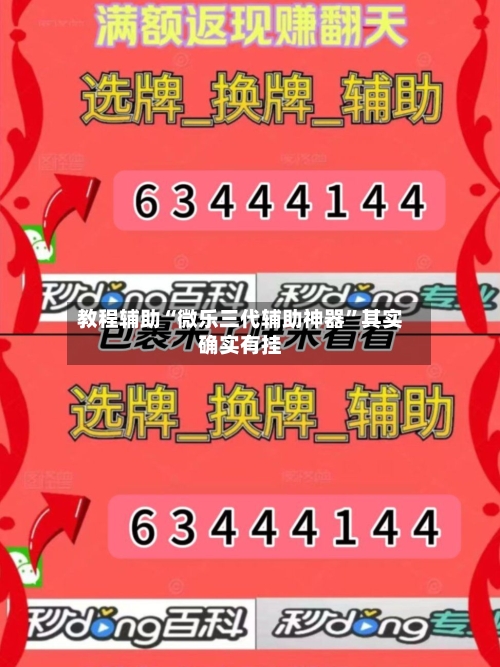 教程辅助“微乐三代辅助神器”其实确实有挂-第2张图片