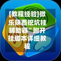 [教程经验]微乐陕西挖坑挂辅助器”附开挂脚本详细教程-第1张图片