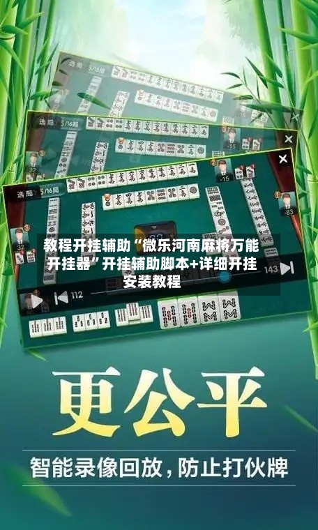 教程开挂辅助“微乐河南麻将万能开挂器”开挂辅助脚本+详细开挂安装教程-第2张图片