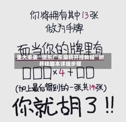 重大来袭“微乐广东麻将开挂教程”附开挂脚本详细步骤-第3张图片