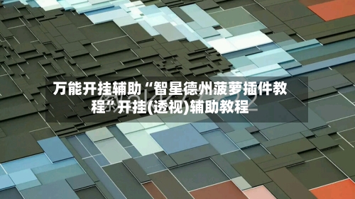 万能开挂辅助“智星德州菠萝插件教程”开挂(透视)辅助教程