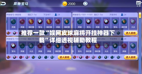 推荐一款“娱网皮球麻将开挂神器下载”详细透视辅助教程-第2张图片