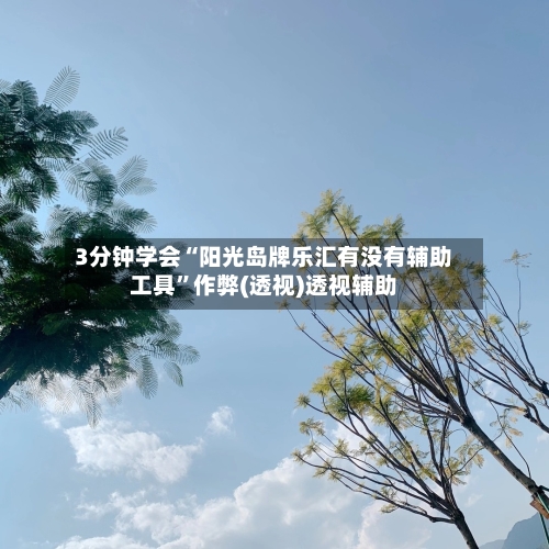 3分钟学会“阳光岛牌乐汇有没有辅助工具	”作弊(透视)透视辅助-第2张图片