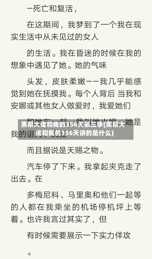 黑帮大佬和我的356天笫三季(黑帮大佬和我的356天讲的是什么)-第2张图片