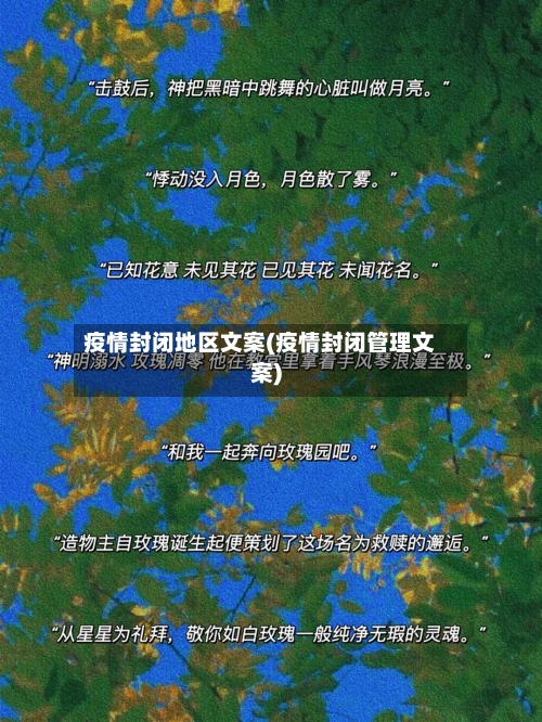 疫情封闭地区文案(疫情封闭管理文案)-第2张图片